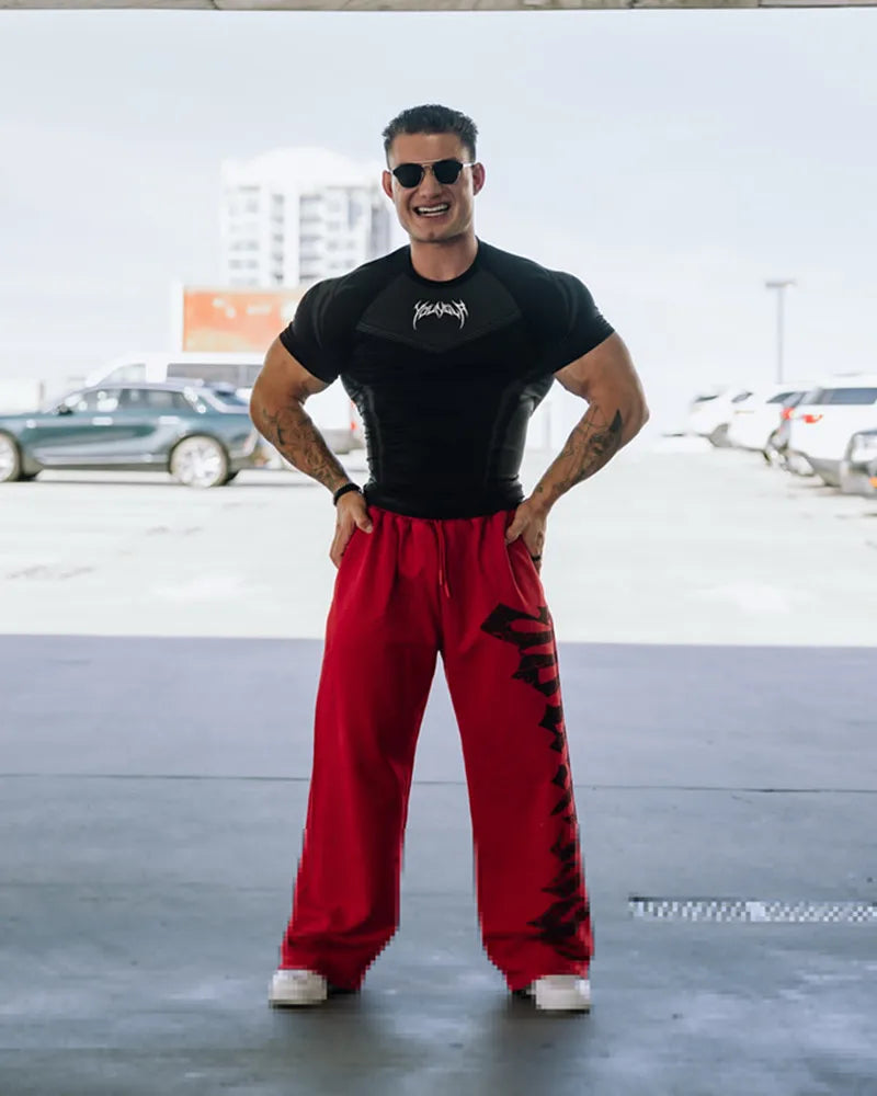 Camiseta masculina de manga curta – modelo 2025 para primavera e outono, estilo fitness, de secagem rápida, respirável, elástica e com ajuste justo ao corpo.