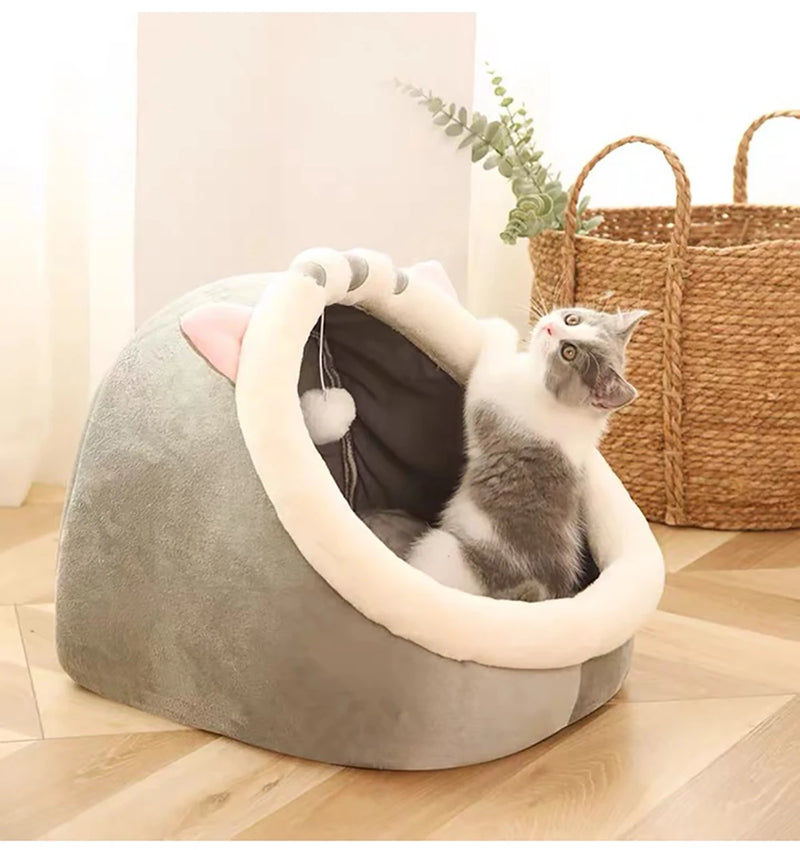 Cama de Gato Sono Profundo – Cama de Pet com Desenho Animado, Dobrável, Removível e Lavável | Cama de Dormir para Animais de Estimação, Tapete e Toca para Gatos ou Cães Pequenos