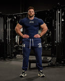 Camiseta masculina de manga curta – modelo 2025 para primavera e outono, estilo fitness, de secagem rápida, respirável, elástica e com ajuste justo ao corpo.