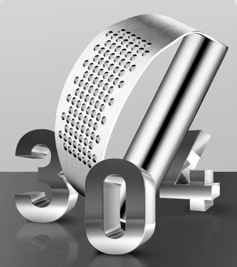 Espremedor de Alho Manual em Aço Inoxidável – Triturador de Alho e Gengibre, Cortador e Picador de Alho, Ferramenta de Cozinha