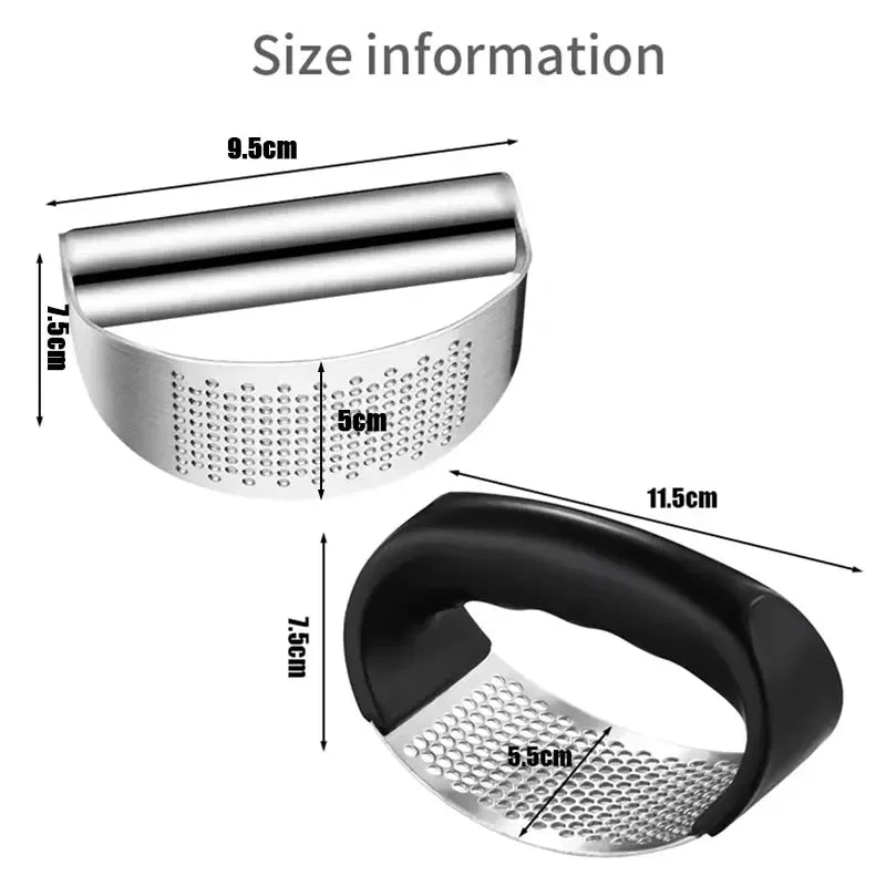 Espremedor de Alho Manual em Aço Inoxidável – Triturador de Alho e Gengibre, Cortador e Picador de Alho, Ferramenta de Cozinha