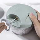 Picador Manual de Alho 500/900 ml — Cortador e Triturador de Legumes, Frutas e Carnes, Fatiador Giratório de Cozinha, Moedor e Triturador de Alimentos Multifuncional.