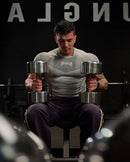 Camiseta masculina de manga curta – modelo 2025 para primavera e outono, estilo fitness, de secagem rápida, respirável, elástica e com ajuste justo ao corpo.