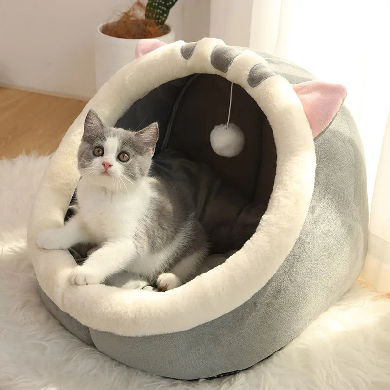 Cama de Gato Sono Profundo – Cama de Pet com Desenho Animado, Dobrável, Removível e Lavável | Cama de Dormir para Animais de Estimação, Tapete e Toca para Gatos ou Cães Pequenos