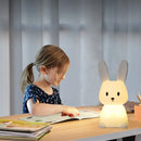 Luminária Noturna LED de Silicone em Formato de Coelhinho Com sensor de toque, design fofo de animal, perfeita para decoração de quarto infantil. Um presente encantador para bebês, crianças e decoração do lar.