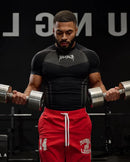 Camiseta masculina de manga curta – modelo 2025 para primavera e outono, estilo fitness, de secagem rápida, respirável, elástica e com ajuste justo ao corpo.