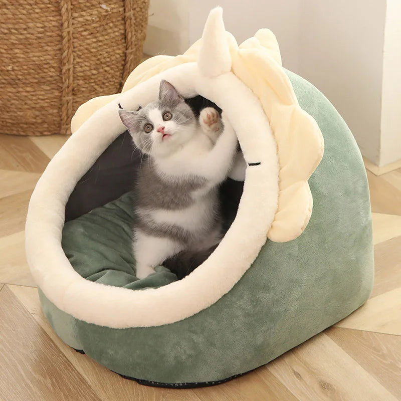Cama de Gato Sono Profundo – Cama de Pet com Desenho Animado, Dobrável, Removível e Lavável | Cama de Dormir para Animais de Estimação, Tapete e Toca para Gatos ou Cães Pequenos