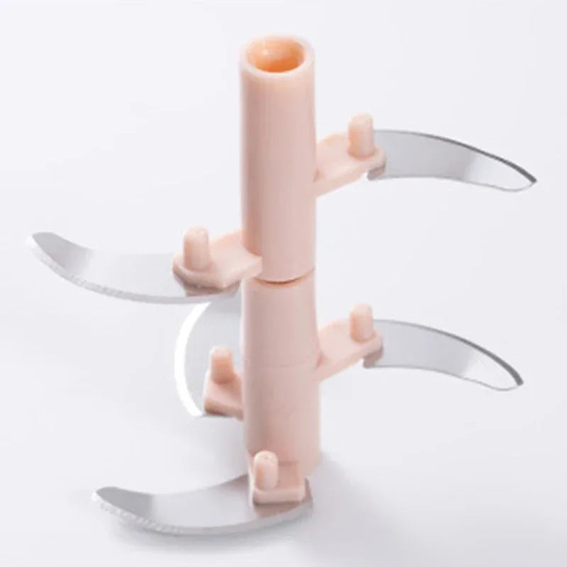 Picador Manual de Alho 500/900 ml — Cortador e Triturador de Legumes, Frutas e Carnes, Fatiador Giratório de Cozinha, Moedor e Triturador de Alimentos Multifuncional.