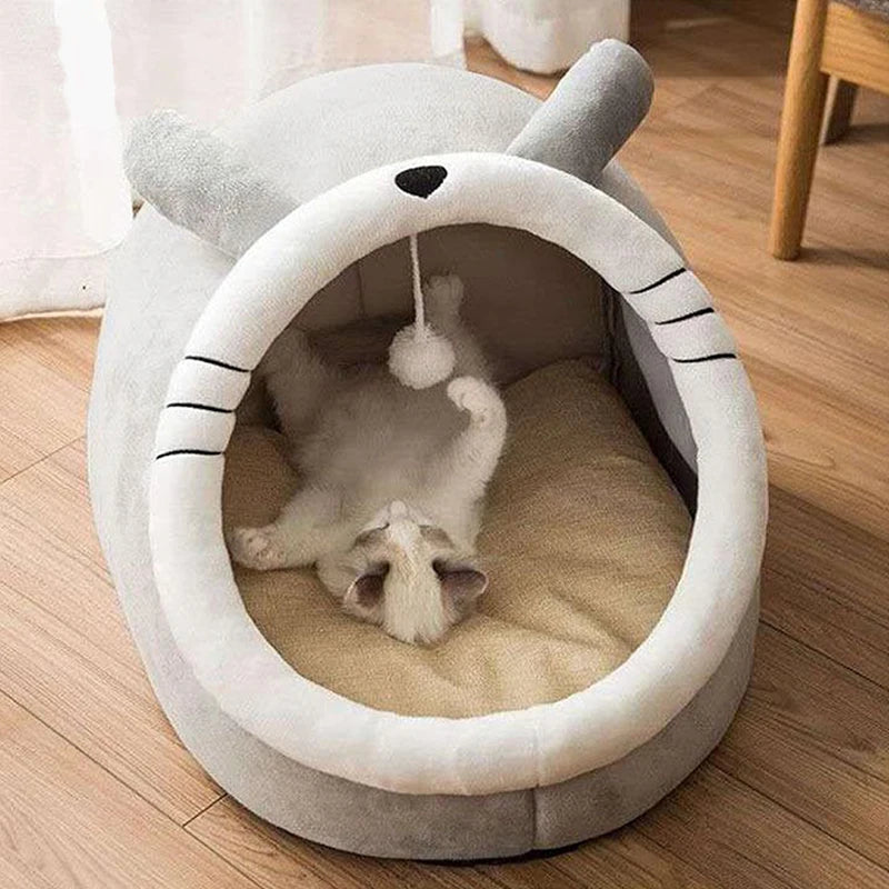 Cama de Gato Sono Profundo – Cama de Pet com Desenho Animado, Dobrável, Removível e Lavável | Cama de Dormir para Animais de Estimação, Tapete e Toca para Gatos ou Cães Pequenos