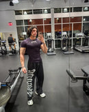 Camiseta masculina de manga curta – modelo 2025 para primavera e outono, estilo fitness, de secagem rápida, respirável, elástica e com ajuste justo ao corpo.